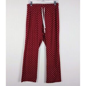 Calvin Klein Sleepwear Pants Women's Small Burgundy Logo Soft Fleece